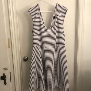 Striped summer dress with crisscross back